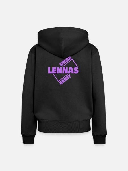 Lennas - Frauen Premium Bio Zip Hoodie - Schwarz