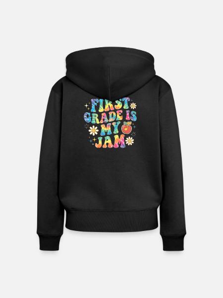 Jam Tie-Dye der ersten Klasse - Frauen Premium Bio Zip Hoodie - Schwarz