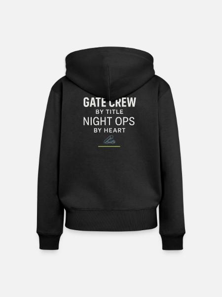 Nachtschichtrampe Des Bodenpersonals Am - Frauen Premium Bio Zip Hoodie - Schwarz