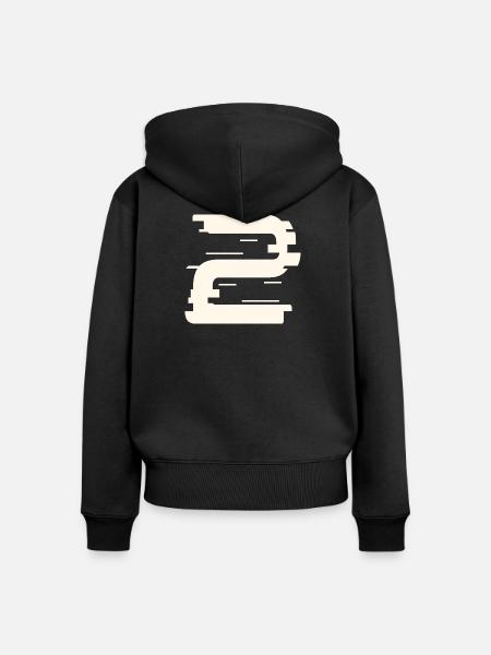 2 - Frauen Premium Bio Zip Hoodie - Schwarz