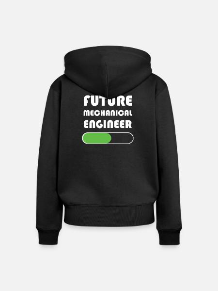 Maschinenbau Ingenieur - Frauen Premium Bio Zip Hoodie - Schwarz