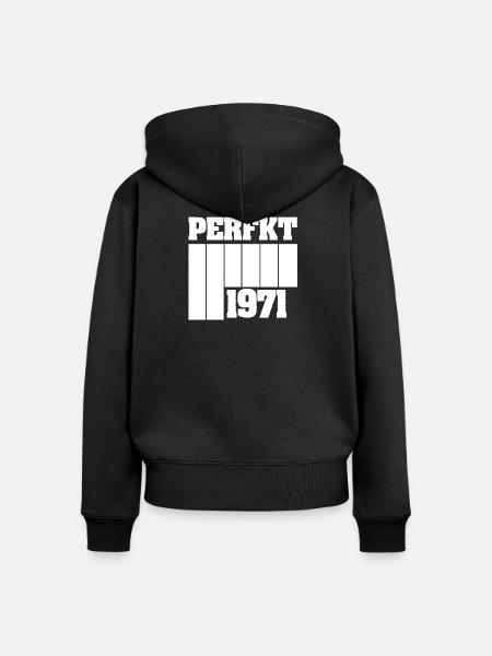 1971 - Frauen Premium Bio Zip Hoodie - Schwarz
