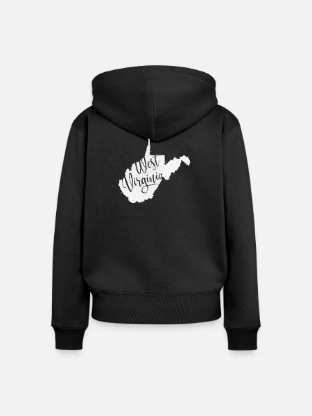 West Virginia - Frauen Premium Bio Zip Hoodie - Schwarz