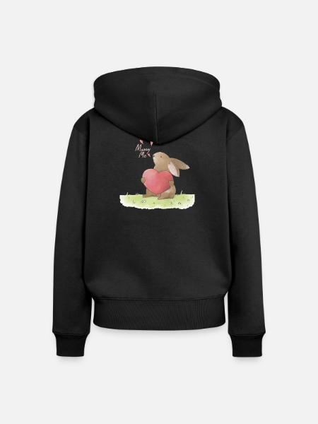 Heiratsantrag Illustration Marry Me Proposal - Frauen Premium Bio Zip Hoodie - Schwarz