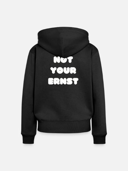 Not your Ernst Denglisch - Frauen Premium Bio Zip Hoodie - Schwarz