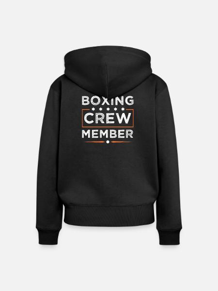 Boxing Crew - Frauen Premium Bio Zip Hoodie - Schwarz