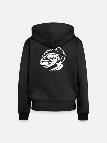 Auto Driften Symbol - Frauen Premium Bio Zip Hoodie - Schwarz