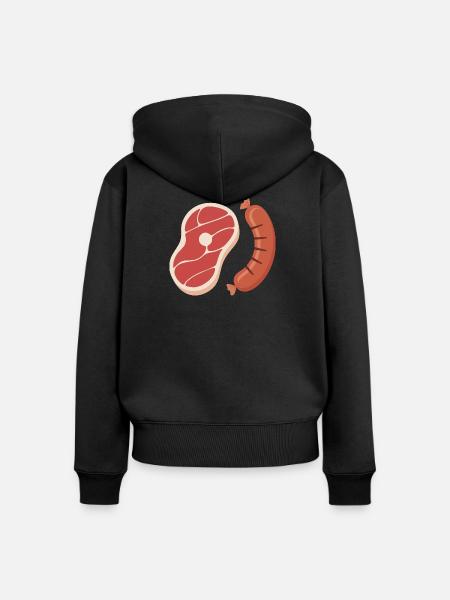 Grillen - Frauen Premium Bio Zip Hoodie - Schwarz