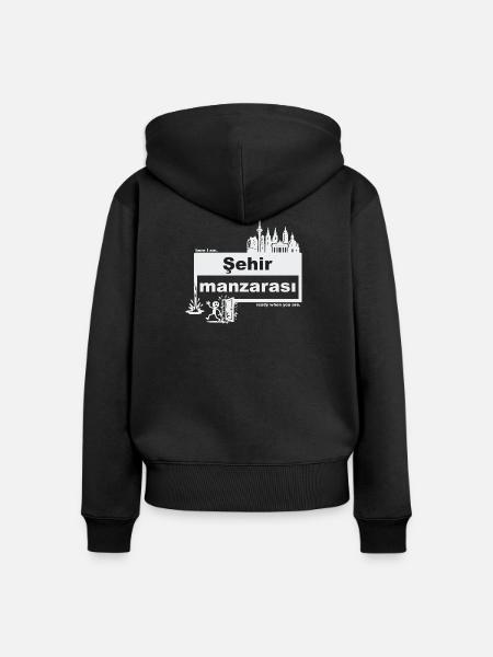 Stadtbild - türkisch - ready when you are - Frauen Premium Bio Zip Hoodie - Schwarz