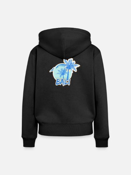 Urlaub Bali - Frauen Premium Bio Zip Hoodie - Schwarz