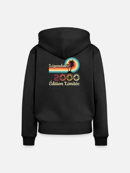 Legendary 2000, Limited Edition - Frauen Premium Bio Zip Hoodie - Schwarz