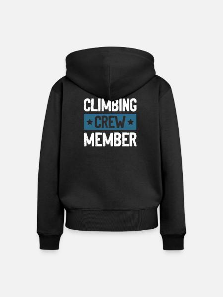 Climbing Crew - Frauen Premium Bio Zip Hoodie - Schwarz