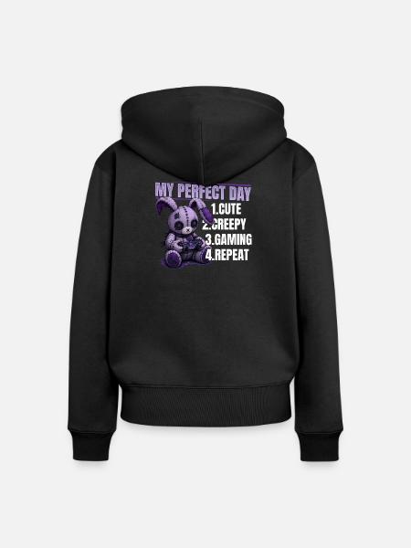Pastel Goth Soft Goth Gaming Gamer - Frauen Premium Bio Zip Hoodie - Schwarz