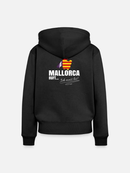 Mallorca Auswandern - Frauen Premium Bio Zip Hoodie - Schwarz