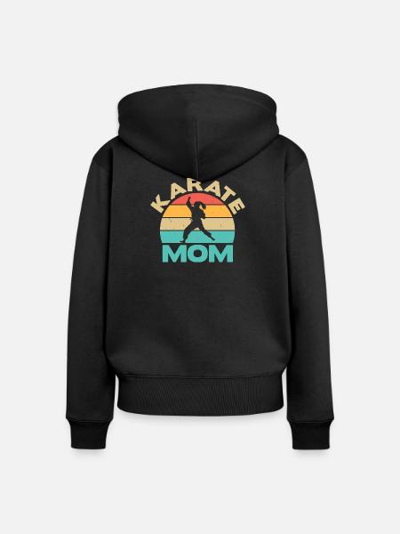 Karate Training Geschenke Karatetraining - Frauen Premium Bio Zip Hoodie - Schwarz