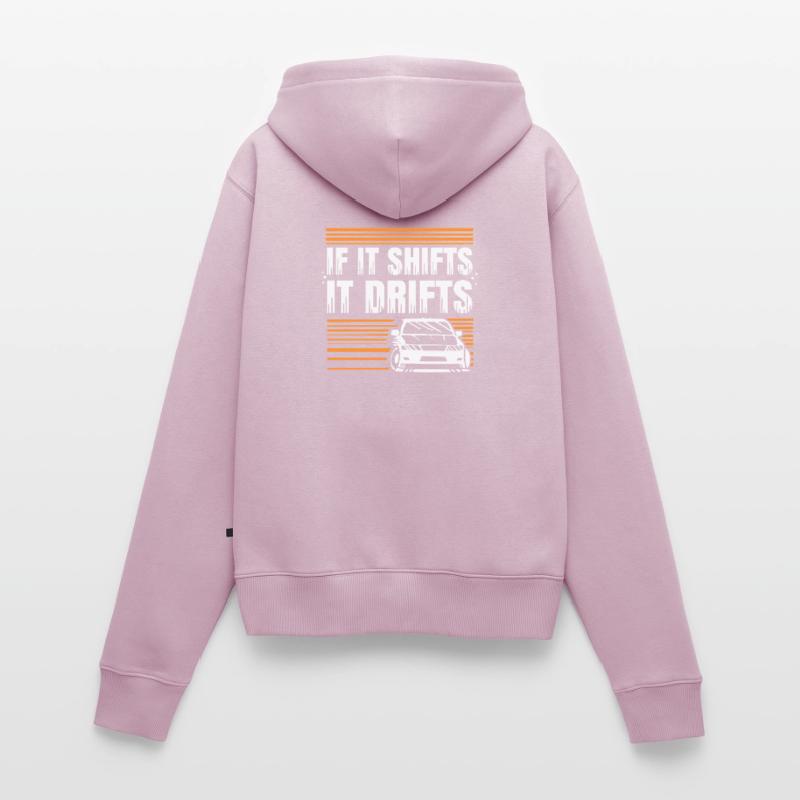 Si ça bouge, ça dérape, devis de dérapage de voiture, devis de conception Sweat à capuche zippé Premium bio Femme
