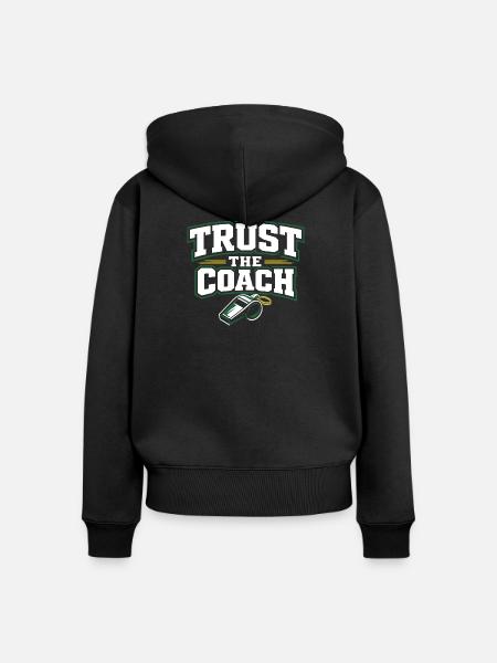 Fußballtraining Jugend-sport-trainer - Frauen Premium Bio Zip Hoodie - Schwarz