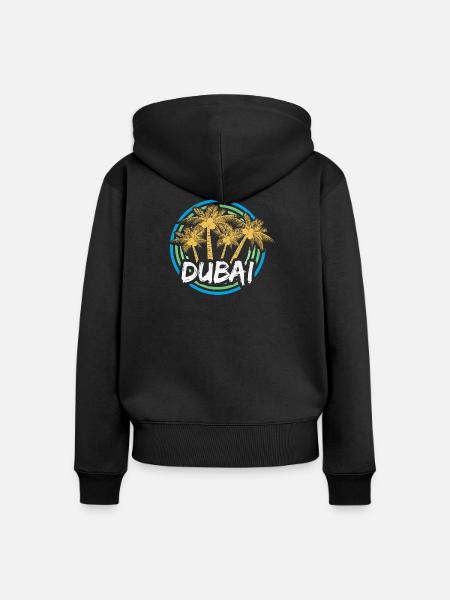 Ferien Dubai - Frauen Premium Bio Zip Hoodie - Schwarz