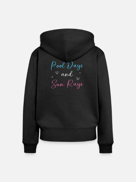 Pool Party - Frauen Premium Bio Zip Hoodie - Schwarz