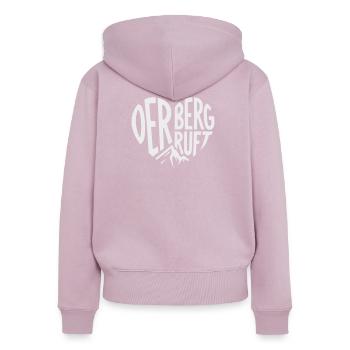 The mountain calls heart - Women's Premium Organic Zip Hoodie - dusky pink - Back - Julia (174cm)
