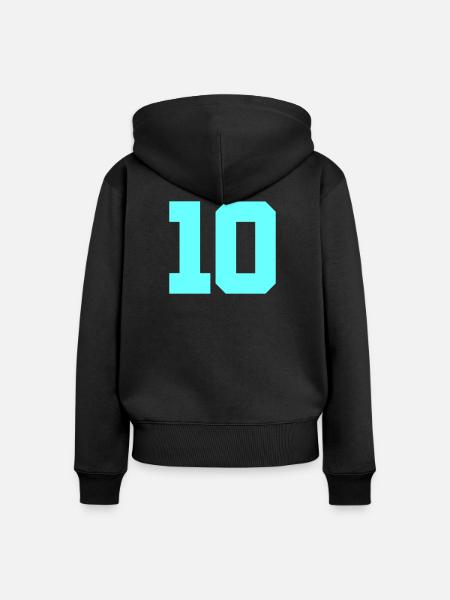 10- - Frauen Premium Bio Zip Hoodie - Schwarz