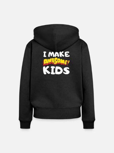 Ich mache tolle Kids Comic - Frauen Premium Bio Zip Hoodie - Schwarz