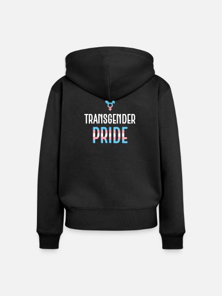 LGBTQ Pride Monat - Transgender Pride - Frauen Premium Bio Zip Hoodie - Schwarz