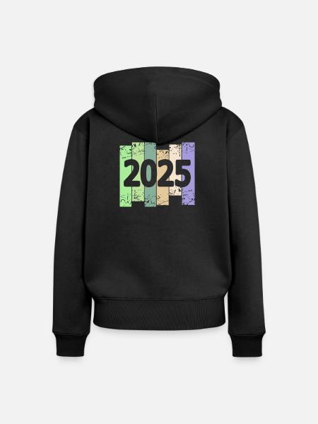 Artwork 2025 - Frauen Premium Bio Zip Hoodie - Schwarz