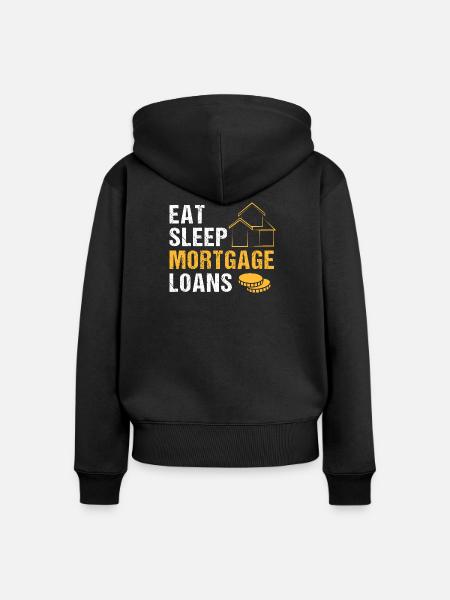 Eigentumswohnung Schulden Hypothek - Frauen Premium Bio Zip Hoodie - Schwarz