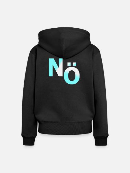 Nö Nein Dagegen Demo - Frauen Premium Bio Zip Hoodie - Schwarz