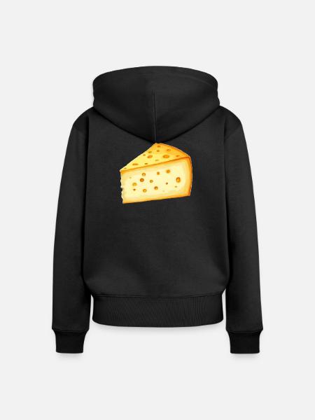 Käse - Frauen Premium Bio Zip Hoodie - Schwarz