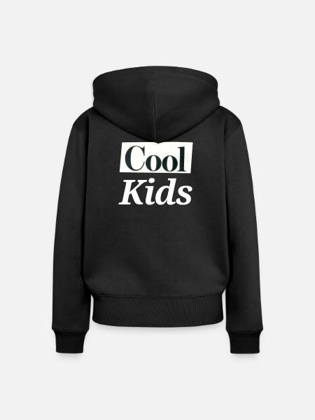 coole Kinder - Frauen Premium Bio Zip Hoodie - Schwarz