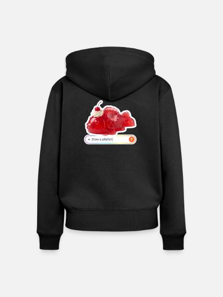 NOAI Quallen - Frauen Premium Bio Zip Hoodie - Schwarz