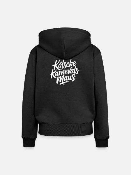 Kölsche Karnevalsmaus Karneval Köln Kölner Maus - Frauen Premium Bio Zip Hoodie - Schwarz