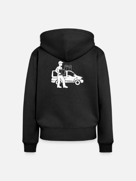Lieferheld Paketclipart - Frauen Premium Bio Zip Hoodie - Schwarz