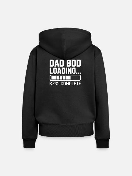 Papa Bod Loading - Frauen Premium Bio Zip Hoodie - Schwarz