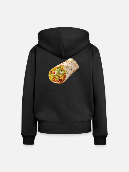 Burrito - Frauen Premium Bio Zip Hoodie - Schwarz
