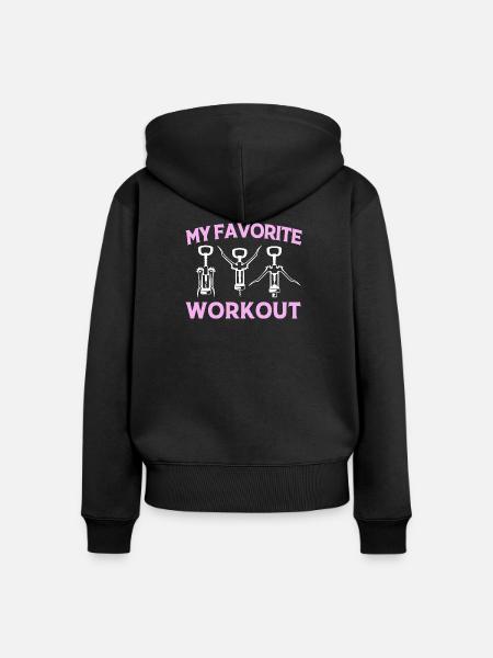Sommelier - Frauen Premium Bio Zip Hoodie - Schwarz