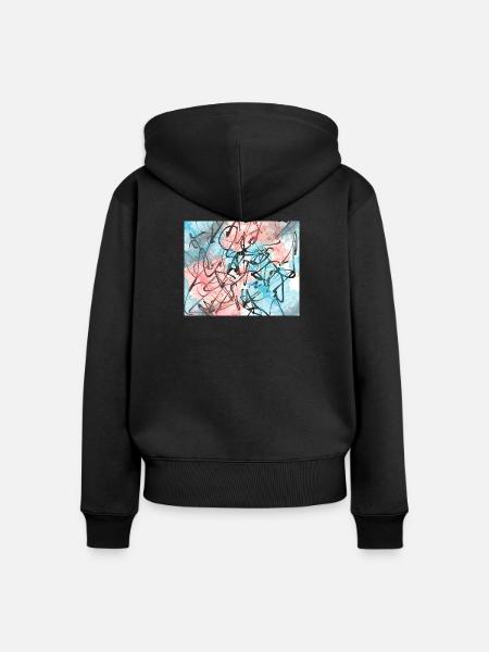 Crazysplash - Frauen Premium Bio Zip Hoodie - Schwarz