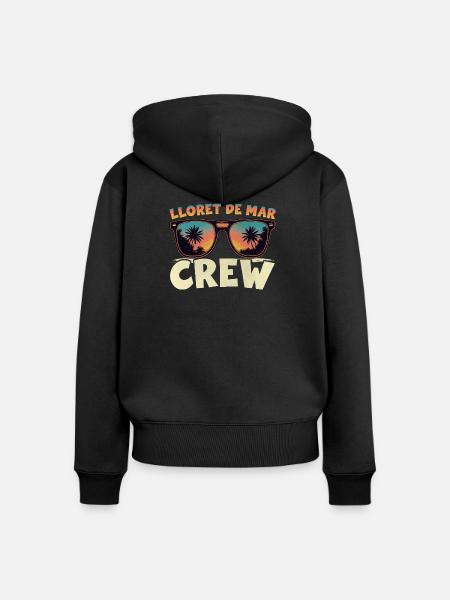 Lloret De Mar Crew - Frauen Premium Bio Zip Hoodie - Schwarz
