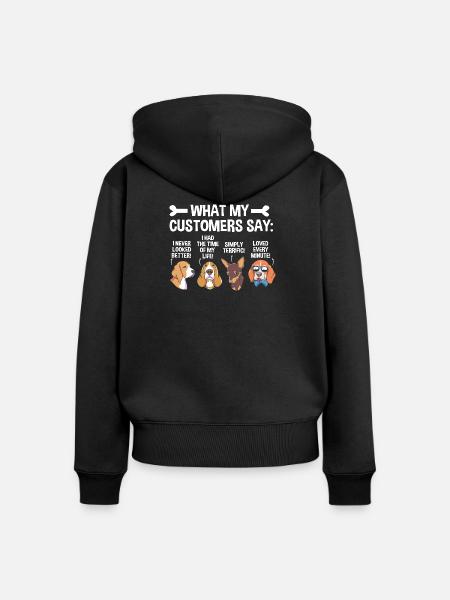 Hundefriseur - Frauen Premium Bio Zip Hoodie - Schwarz
