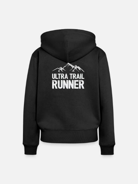 Ultra Trail Runner - Frauen Premium Bio Zip Hoodie - Schwarz