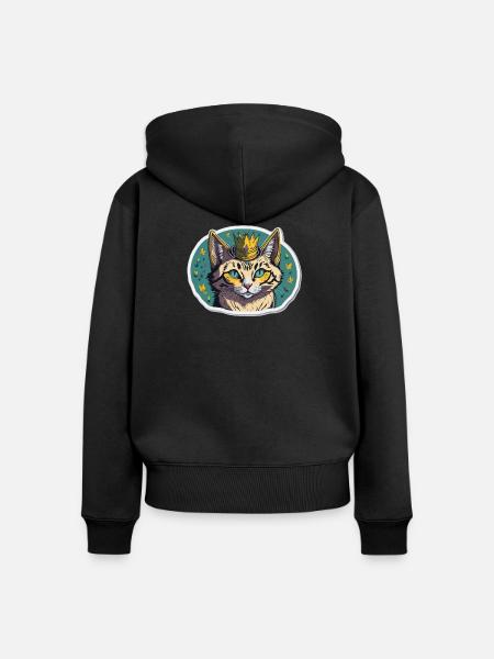 Prinzessin - Frauen Premium Bio Zip Hoodie - Schwarz