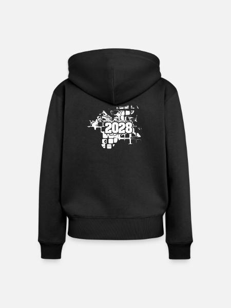 Artwork 2028 - Frauen Premium Bio Zip Hoodie - Schwarz