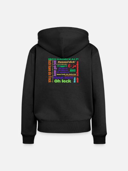 Saarland - Frauen Premium Bio Zip Hoodie - Schwarz
