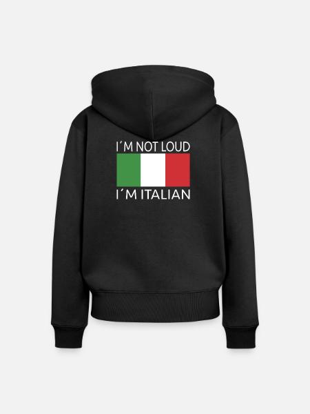 Italien Cooler Spruch - Frauen Premium Bio Zip Hoodie - Schwarz