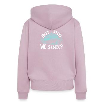 Kreuzfahrtschiff Kreuzfahrt - Frauen Premium Bio Zip Hoodie - Altrosa - Hinten - Julia (174cm)