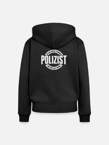 Legendärer Polizist - Frauen Premium Bio Zip Hoodie - Schwarz