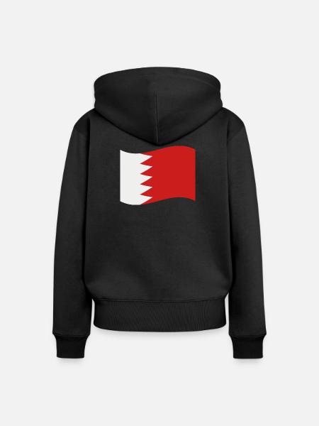 Bahrain-Flagge - Frauen Premium Bio Zip Hoodie - Schwarz