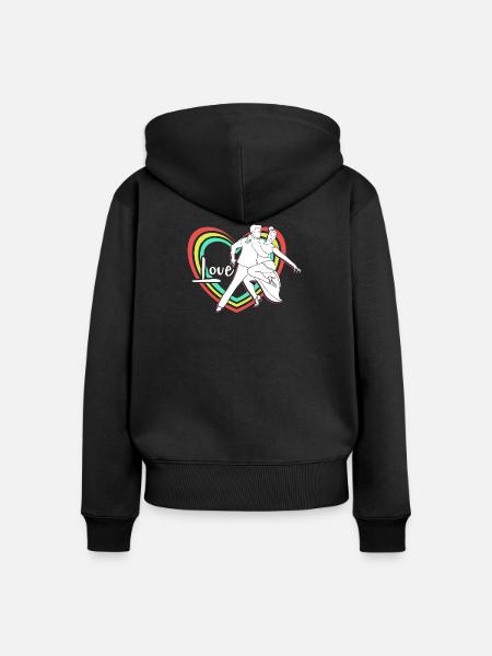 Walzer Paartanz - Frauen Premium Bio Zip Hoodie - Schwarz